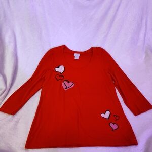 Chico's Vibrant Red Top